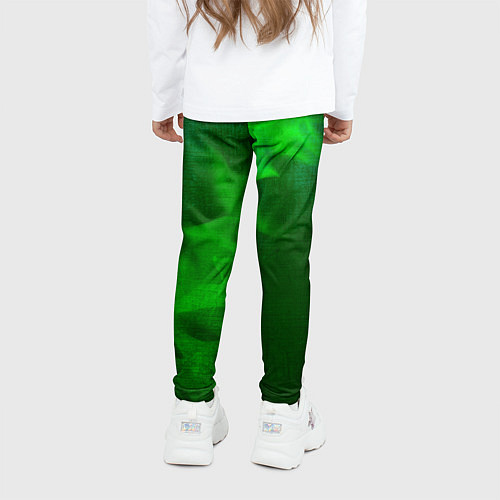 Детские легинсы Fallout - green gradient вертикально / 3D-принт – фото 4