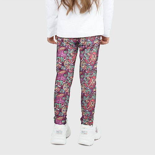 Детские легинсы Монстры любители кофе / 3D-принт – фото 4