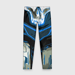 Детские легинсы Blue stripes on a black and white background