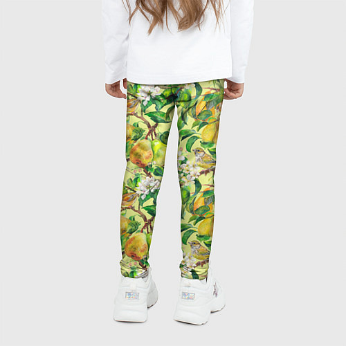 Детские легинсы Птица на грушевом дереве / 3D-принт – фото 4