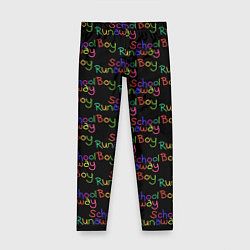 Леггинсы для девочки Logo - Schoolboy Runaway pattern, цвет: 3D-принт