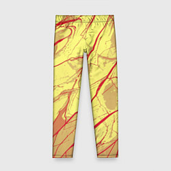 Детские легинсы Жёлто-красный абстрактная каменная текстура