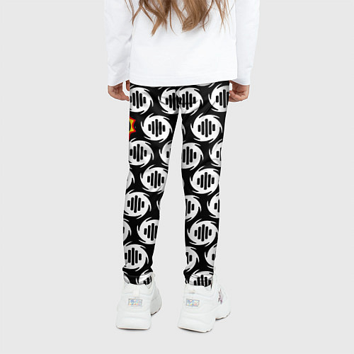 Детские легинсы Serious Sam logo pattern / 3D-принт – фото 4