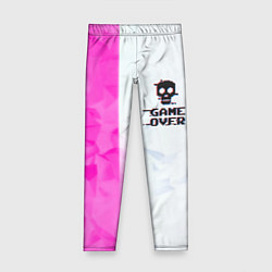 Леггинсы для девочки Game over pink abstraction, цвет: 3D-принт
