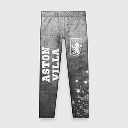 Леггинсы для девочки Aston Villa - grey gradient вертикально, цвет: 3D-принт