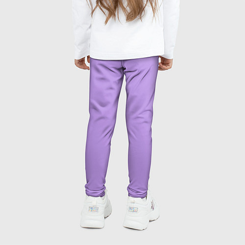 Детские легинсы Эмоция страха - сиреневый / 3D-принт – фото 4