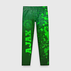 Леггинсы для девочки Ajax - green gradient по-вертикали, цвет: 3D-принт