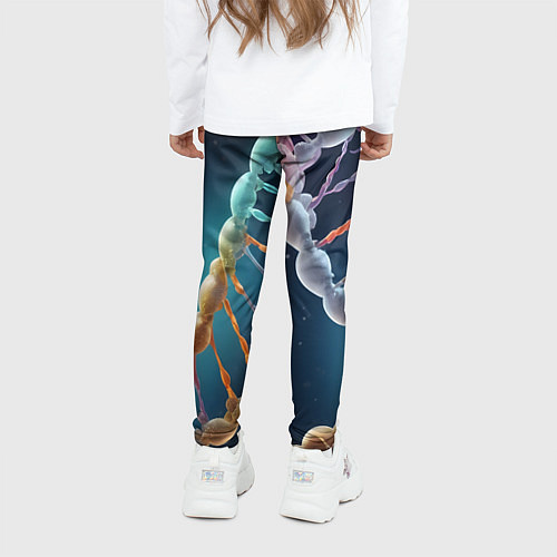 Детские легинсы Разноцветный ДНК / 3D-принт – фото 4