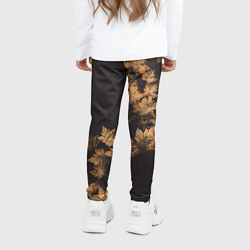 Детские легинсы Осенние листья эффект / 3D-принт – фото 4