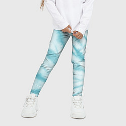 Леггинсы для девочки Голубой тай дай, цвет: 3D-принт — фото 2