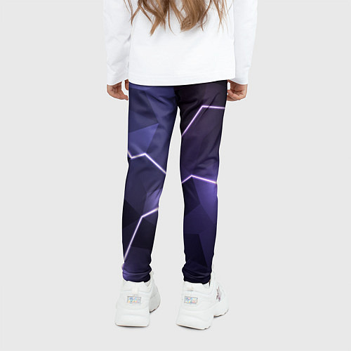Детские легинсы Молниеносная геометрия с подсветкой / 3D-принт – фото 4