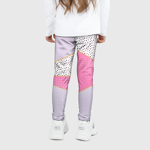 Детские легинсы Геометрическая абстракция с треугольниками и пятни / 3D-принт – фото 4