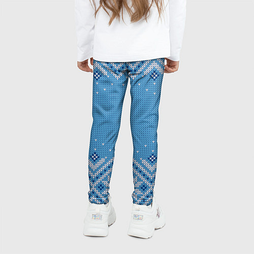 Детские легинсы Вязаный скандинавский орнамент / 3D-принт – фото 4