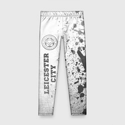 Леггинсы для девочки Leicester City - white gradient по-вертикали, цвет: 3D-принт