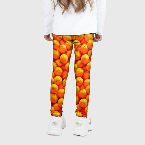 Детские легинсы Новогодние мандаринки / 3D-принт – фото 4