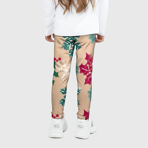 Детские легинсы Новогодний узор / 3D-принт – фото 4