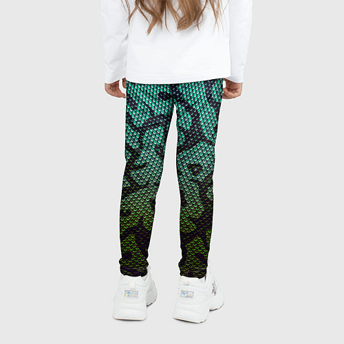 Детские легинсы Змеиный камуфляж / 3D-принт – фото 4