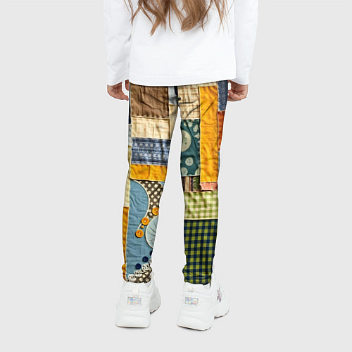 Детские легинсы Пэчворк с собакой / 3D-принт – фото 4