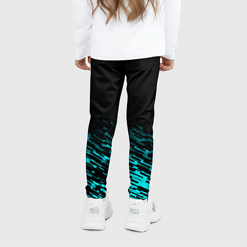 Детские легинсы Mazda голубые краски / 3D-принт – фото 4