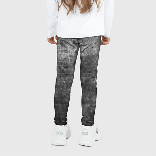 Детские легинсы Абстракция - gray wall / 3D-принт – фото 4