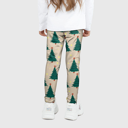 Детские легинсы Новогодняя ель / 3D-принт – фото 4