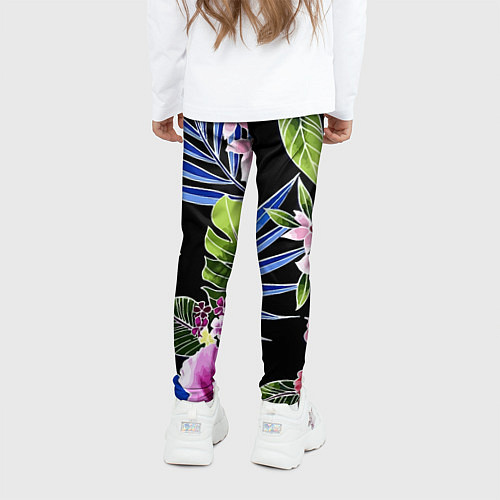 Детские легинсы Tropical flowers - aloha / 3D-принт – фото 4