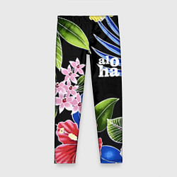 Детские легинсы Tropical flowers - aloha