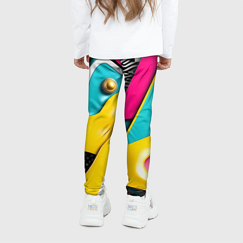 Детские легинсы Праздничная абстракция / 3D-принт – фото 4