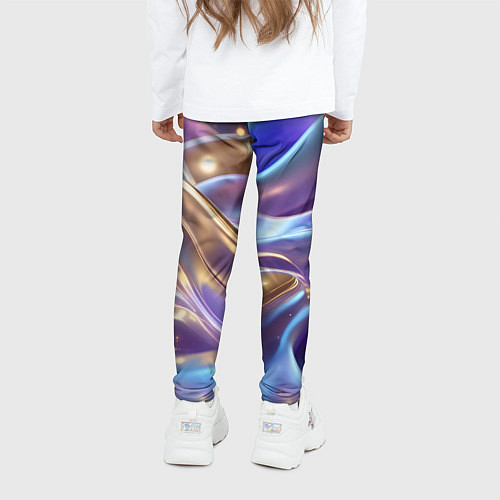 Детские легинсы Волны космические / 3D-принт – фото 4