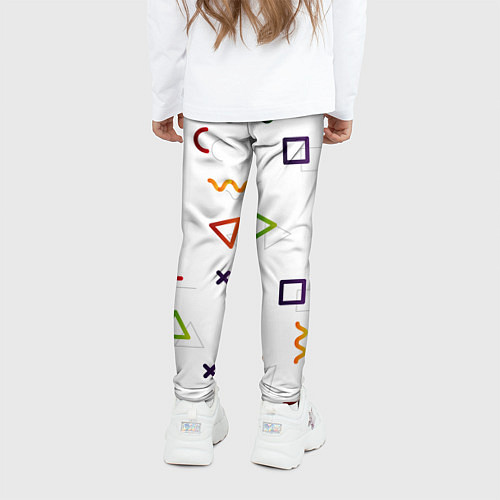 Детские легинсы Геометрический хаос / 3D-принт – фото 4