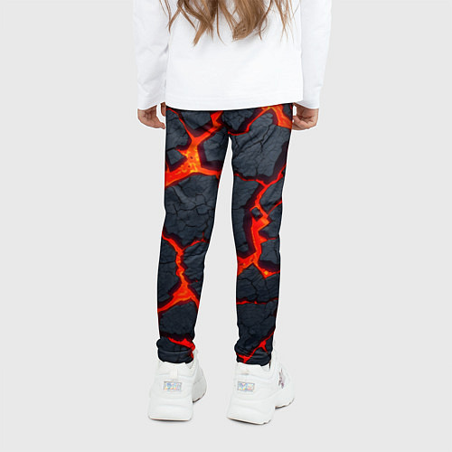 Детские легинсы Текущая в породе лава / 3D-принт – фото 4