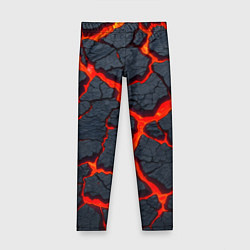 Леггинсы для девочки Текущая в породе лава, цвет: 3D-принт