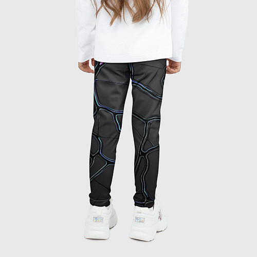 Детские легинсы Плита хай-тек текстура / 3D-принт – фото 4