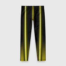 Леггинсы для девочки Neon yellow, цвет: 3D-принт