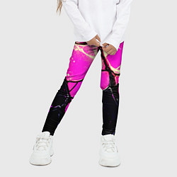 Леггинсы для девочки Розовые пятна в текстуре, цвет: 3D-принт — фото 2