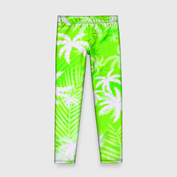 Леггинсы для девочки Кислотные тропики, цвет: 3D-принт