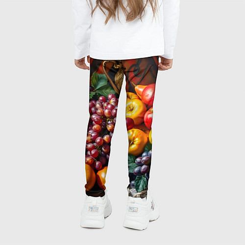 Детские легинсы Фруктовый натюрморт / 3D-принт – фото 4