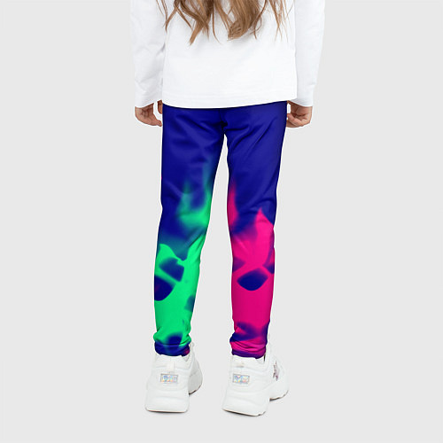 Детские легинсы Nirvana fire neon / 3D-принт – фото 4