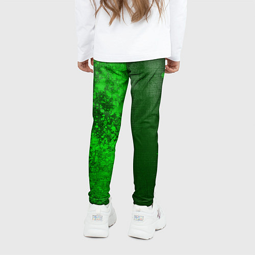 Детские легинсы Ford - green gradient по-вертикали / 3D-принт – фото 4