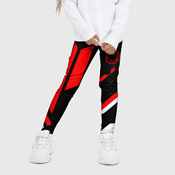 Леггинсы для девочки Nirvana текстура полосы, цвет: 3D-принт — фото 2