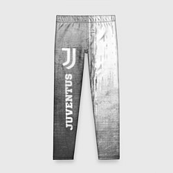 Леггинсы для девочки Juventus - grey gradient по-вертикали, цвет: 3D-принт