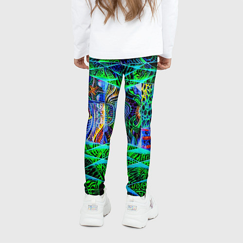 Детские легинсы Психоделика узор кислотный / 3D-принт – фото 4