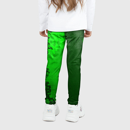 Детские легинсы PSV - green gradient по-вертикали / 3D-принт – фото 4