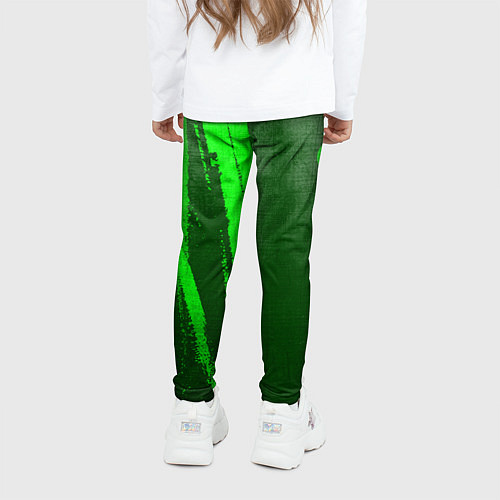 Детские легинсы Lifan - green gradient по-вертикали / 3D-принт – фото 4