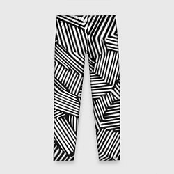 Детские легинсы Минималистичный черно белый паттерн в линию
