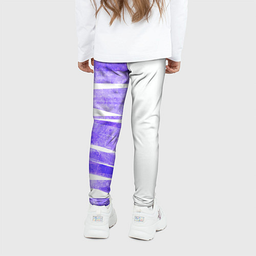 Детские легинсы Color white purple / 3D-принт – фото 4