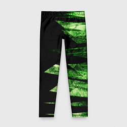 Детские легинсы Color green black