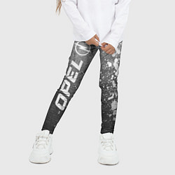 Леггинсы для девочки Opel - grey gradient по-вертикали, цвет: 3D-принт — фото 2