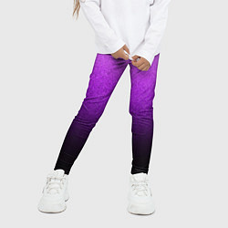 Леггинсы для девочки Магический градиент крошка чёрно-фиолетовый, цвет: 3D-принт — фото 2