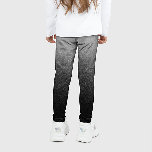 Детские легинсы Серый градиент с затемнением текстура крошка / 3D-принт – фото 4